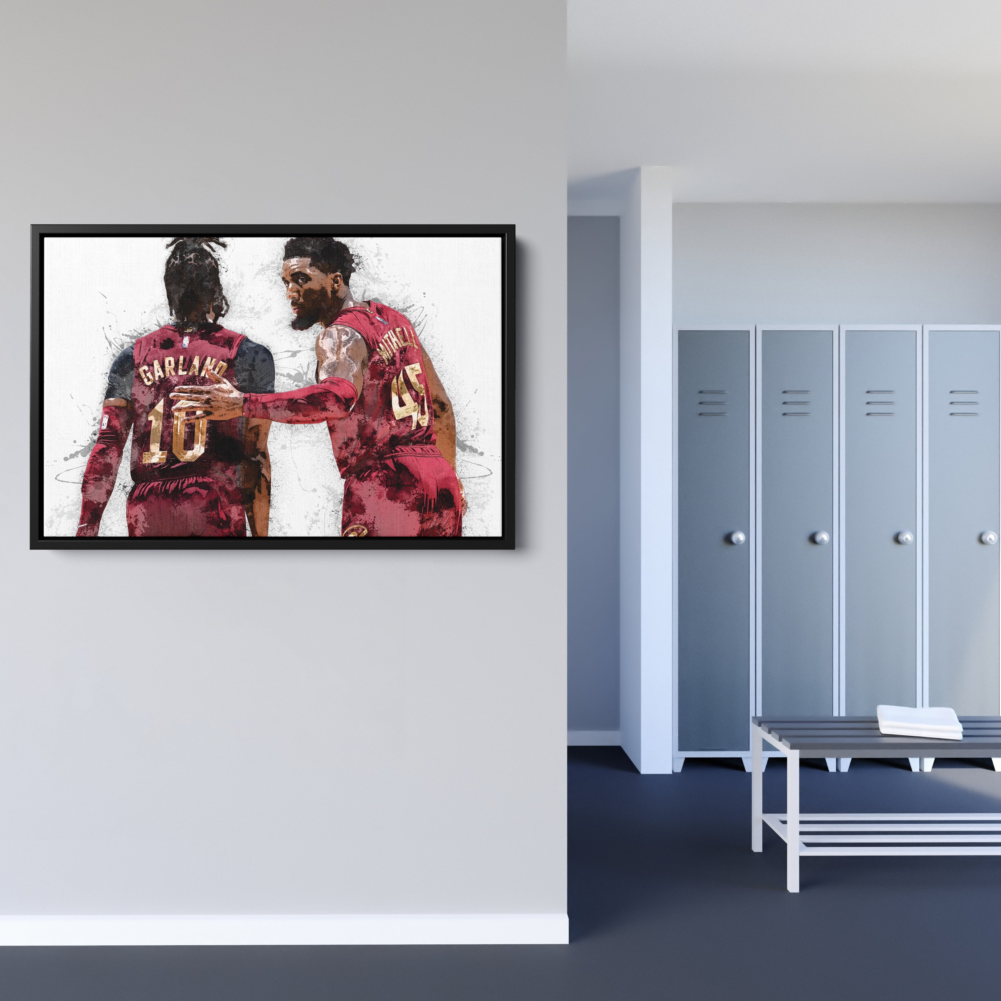 Donovan Mitchell & Darius Garland Canvas Art – Cleveland Cavaliers Wall Decor