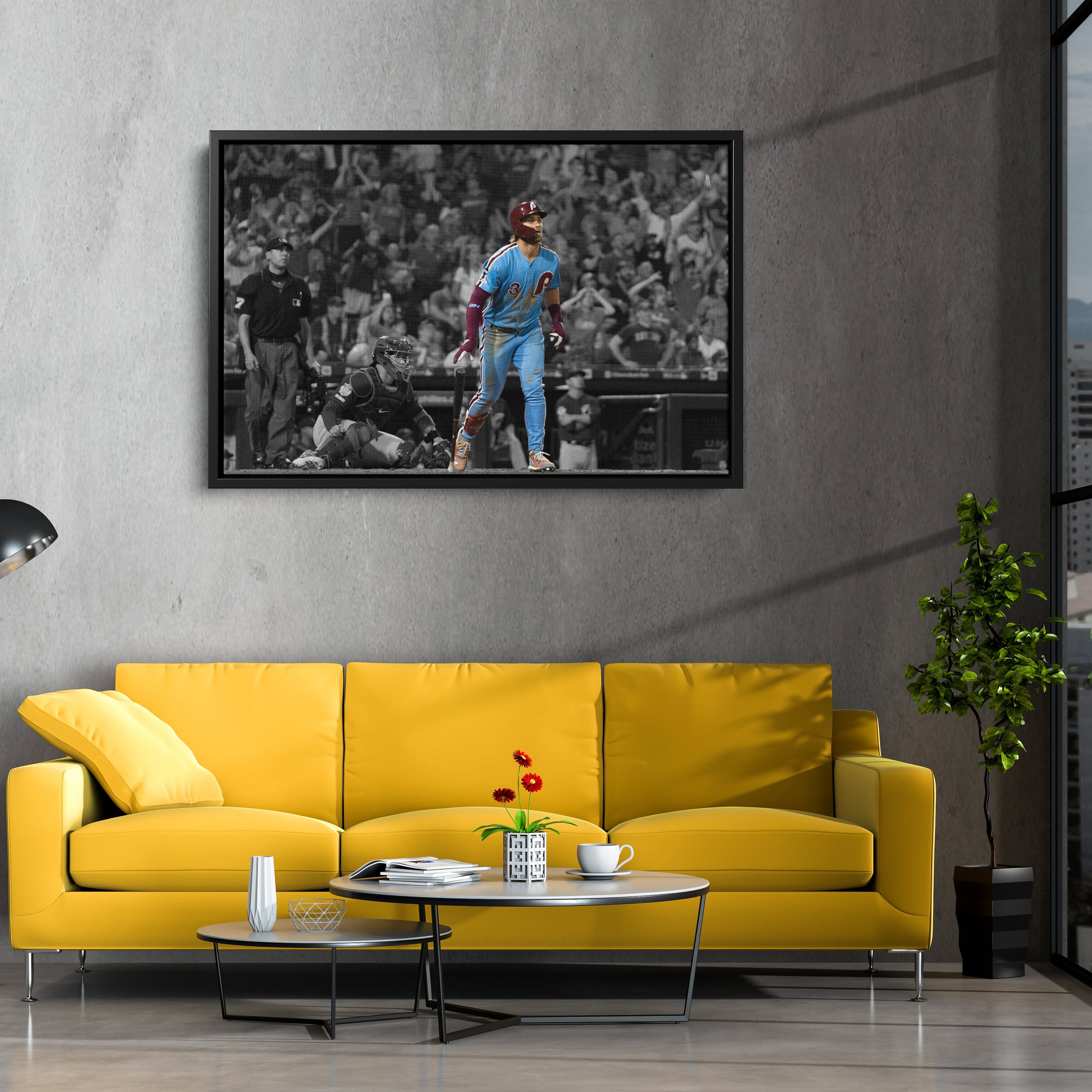 Bryce Harper Canvas Art - Phillies Grand Slam Wall Decor