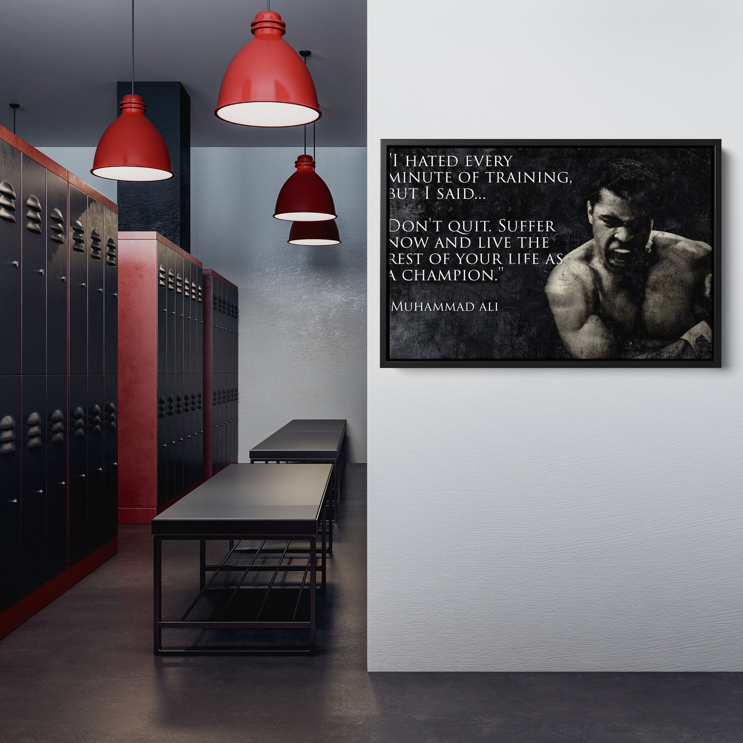 Muhammad Ali Quote Canvas Art – Boxing Wall Decor