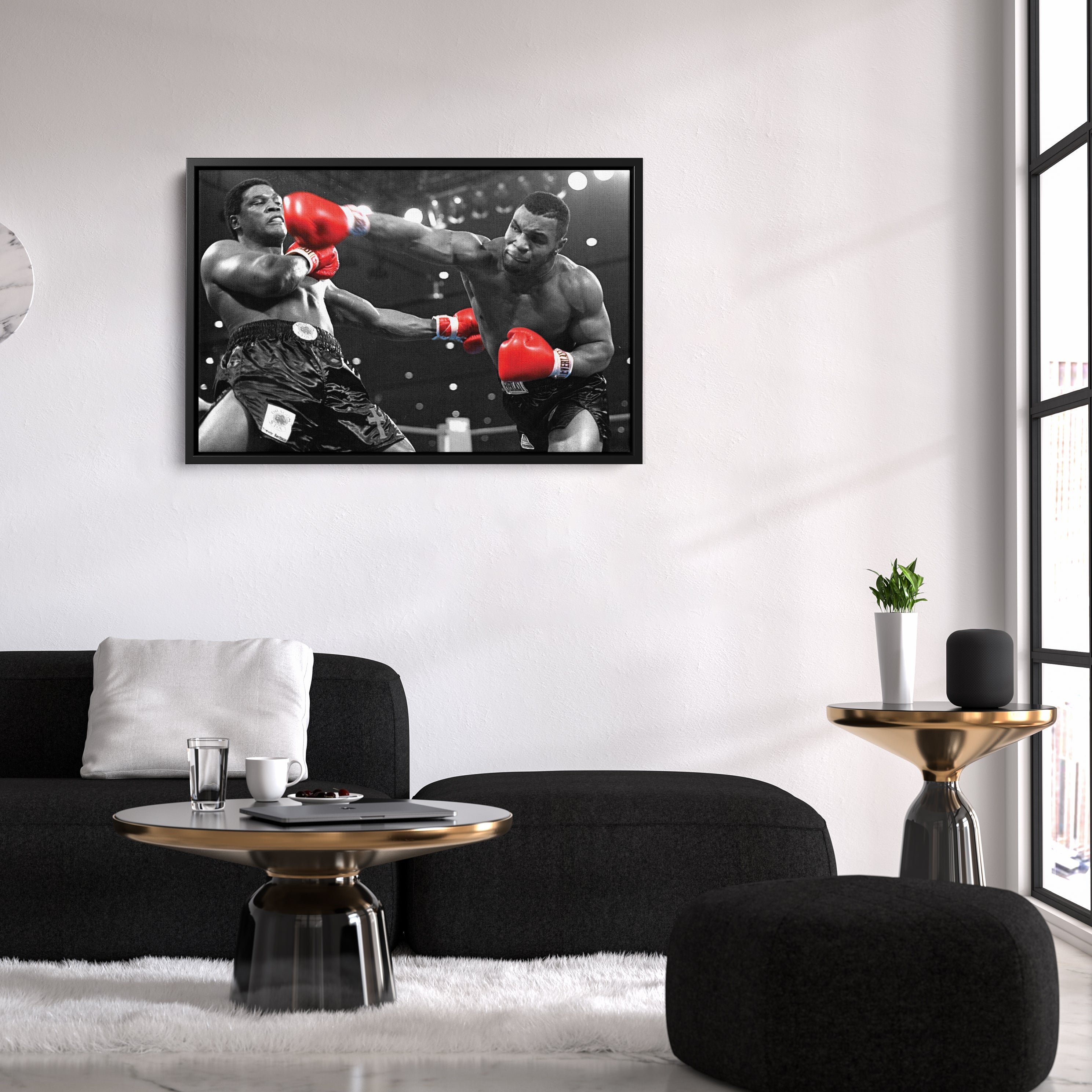 Mike Tyson vs Trevor Berbick Canvas Art – Boxing Wall Decor