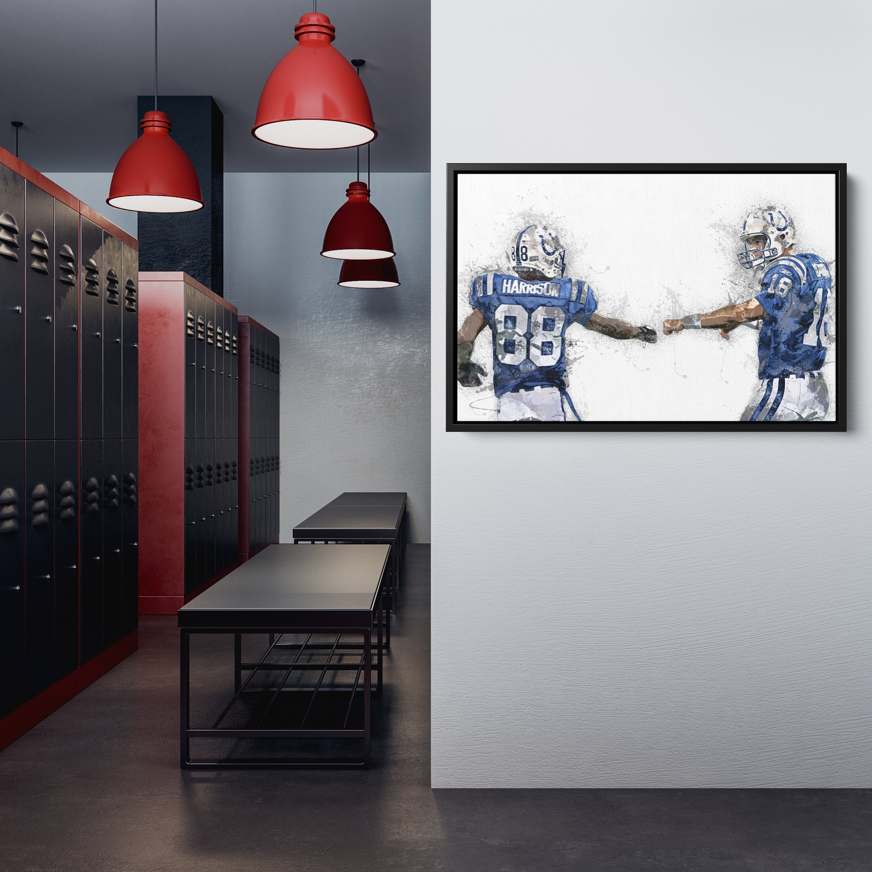 Peyton Manning & Marvin Harrison Canvas Art – Indianapolis Colts Wall Decor