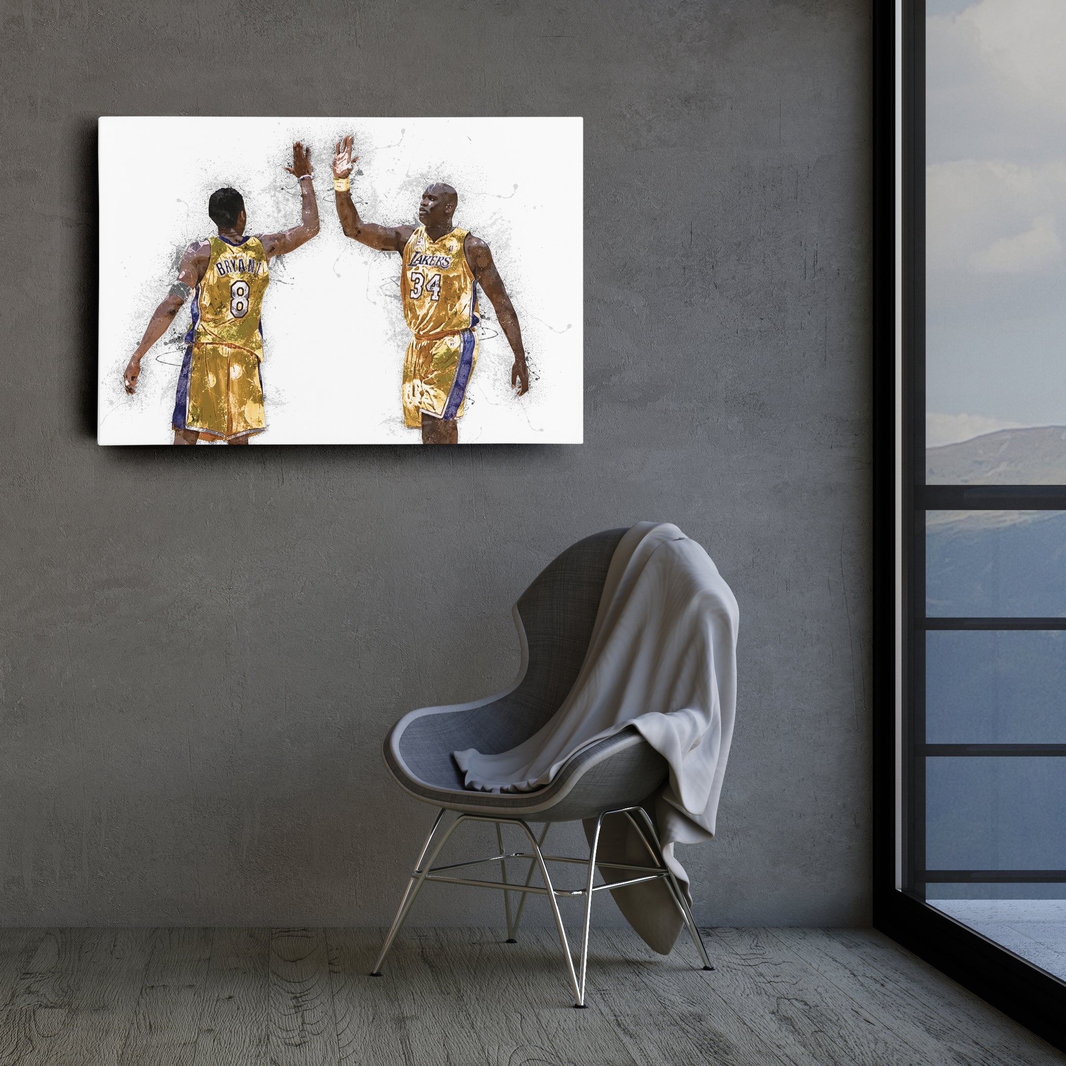 Kobe Bryant & Shaquille O'Neal Canvas Art – Los Angeles Lakers Wall Decor