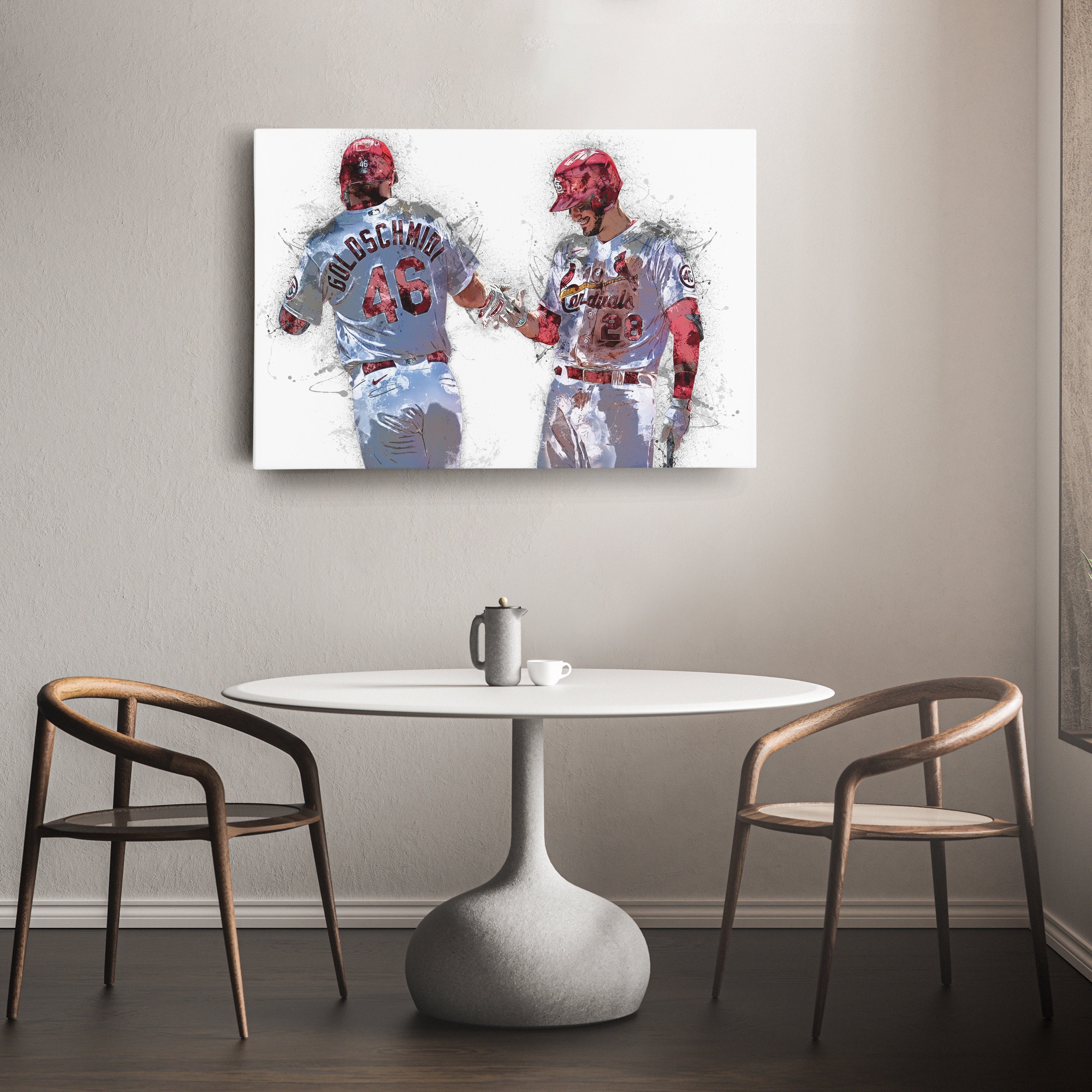 Paul Goldschmidt & Nolan Arenado Canvas Art – St. Louis Cardinals Wall Decor