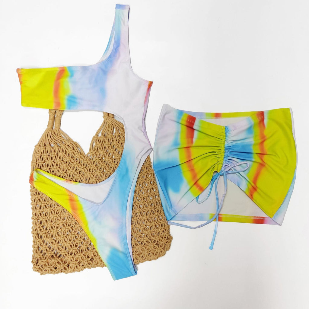 Sexy Printed One Piece Swimsuit Two Piece Bikini