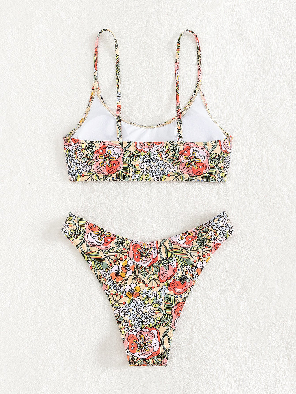 Bikini Swimsuit Sexy Bikini Small Chest Tube Top High Waist Split Swimsuit for Women