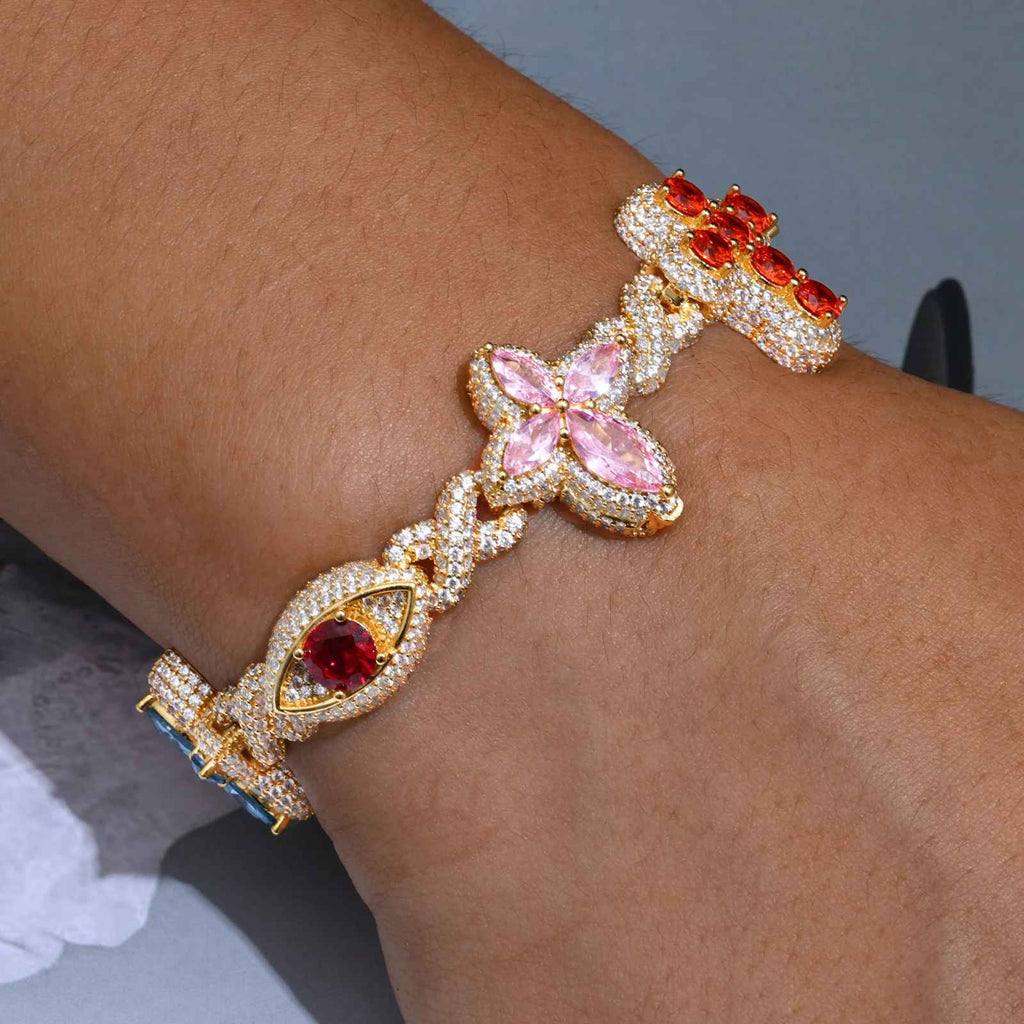 Fleur d’Éternité Moissanite Bracelet Apple Green