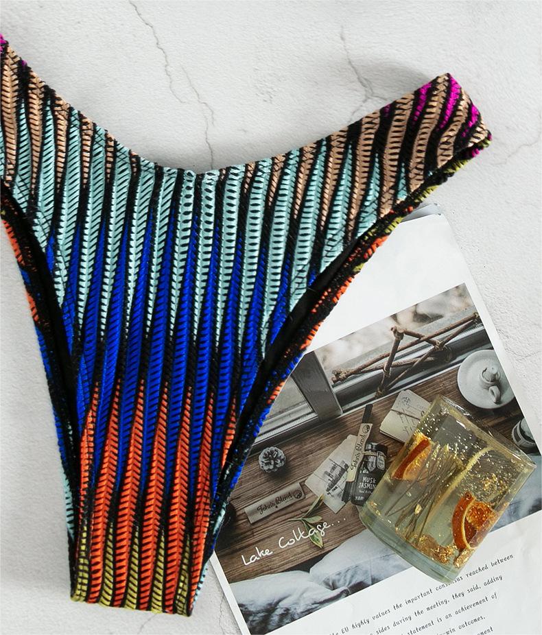 Bikini Corrugated Strip Sexy Bikini Split Swimsuit Steel Support Swimsuit