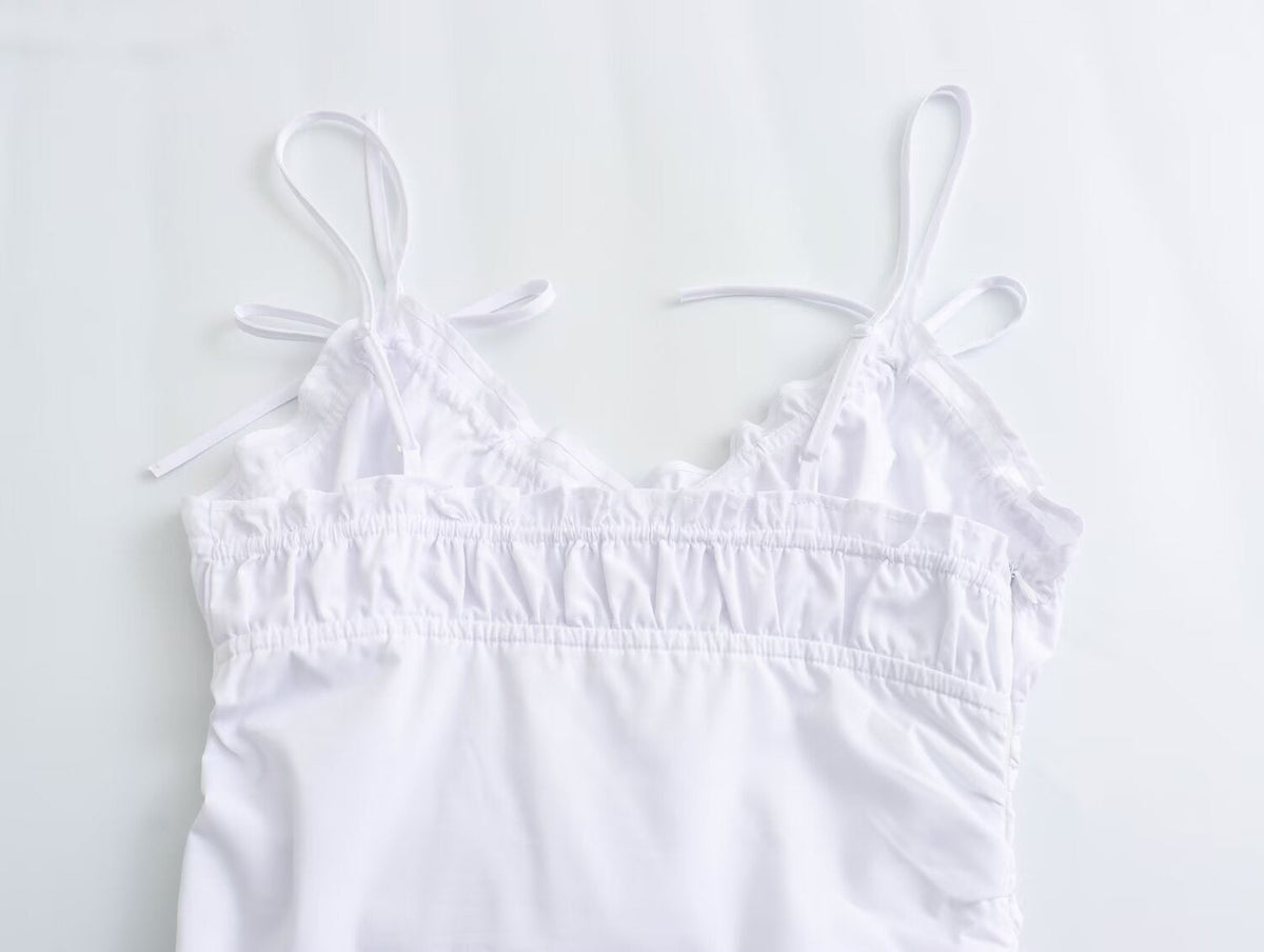 Women Clothing Sexy Sexy Pleating Strap Dress Women Summer Sweet Niche Hip Dress