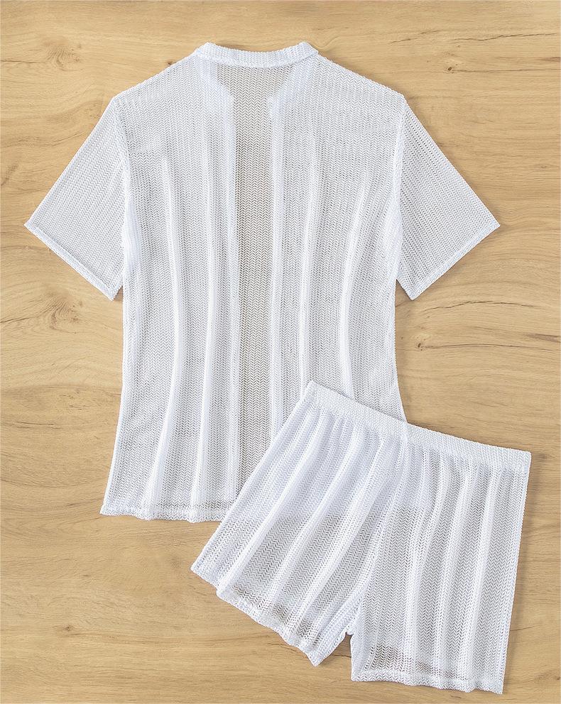 Black Cutout Blouse Split Boxers Bikini Beachwear Women Blouse Swimsuit