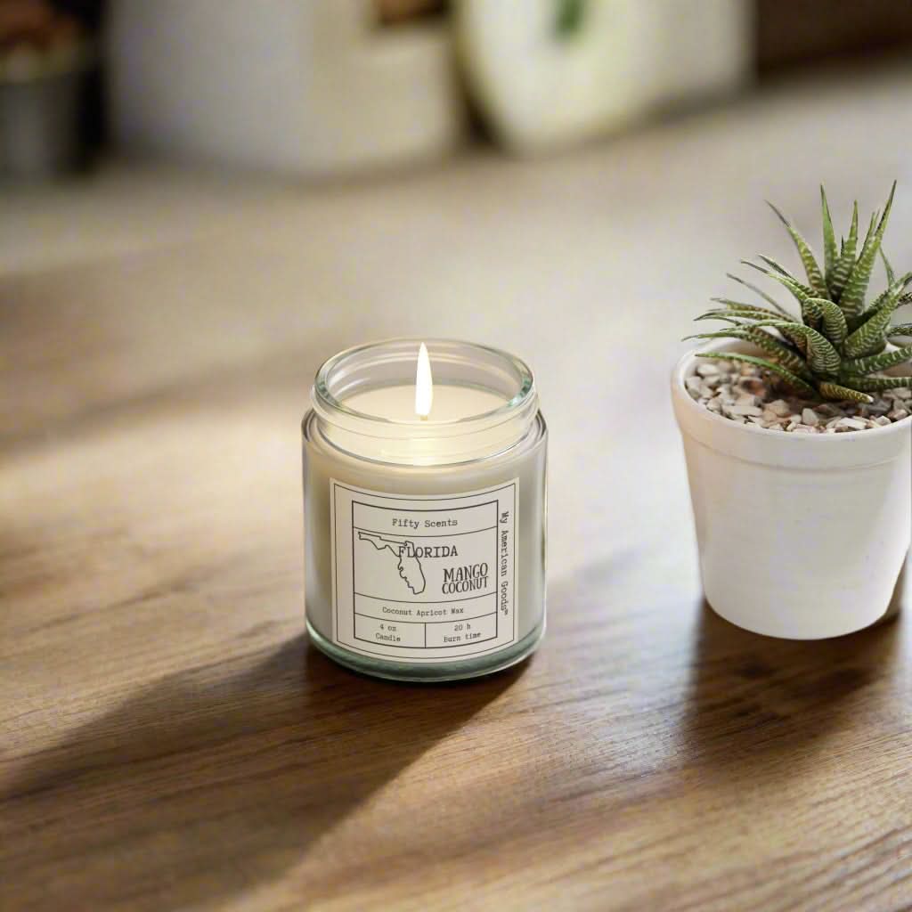 Florida Mango Coconut Scented Candle - Aromatic Home Decor