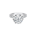 3.5ct Round Cut Moissanite Double Hidden Halo Engagement Ring