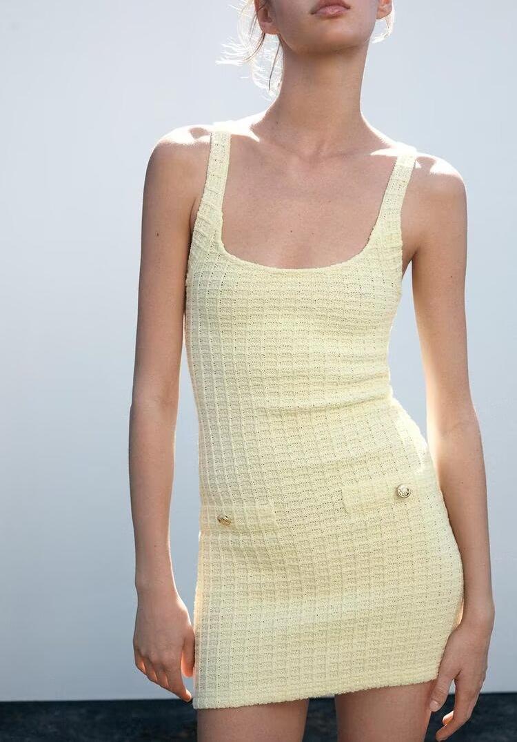 Spring Women Clothing Graceful Fashionable Short Elastic Sheath Suspender Dress