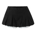 Sexy Wear Lace Bud Short Pantskirt Women Summer Low Waist Anti Exposure Slimming A line Skirt