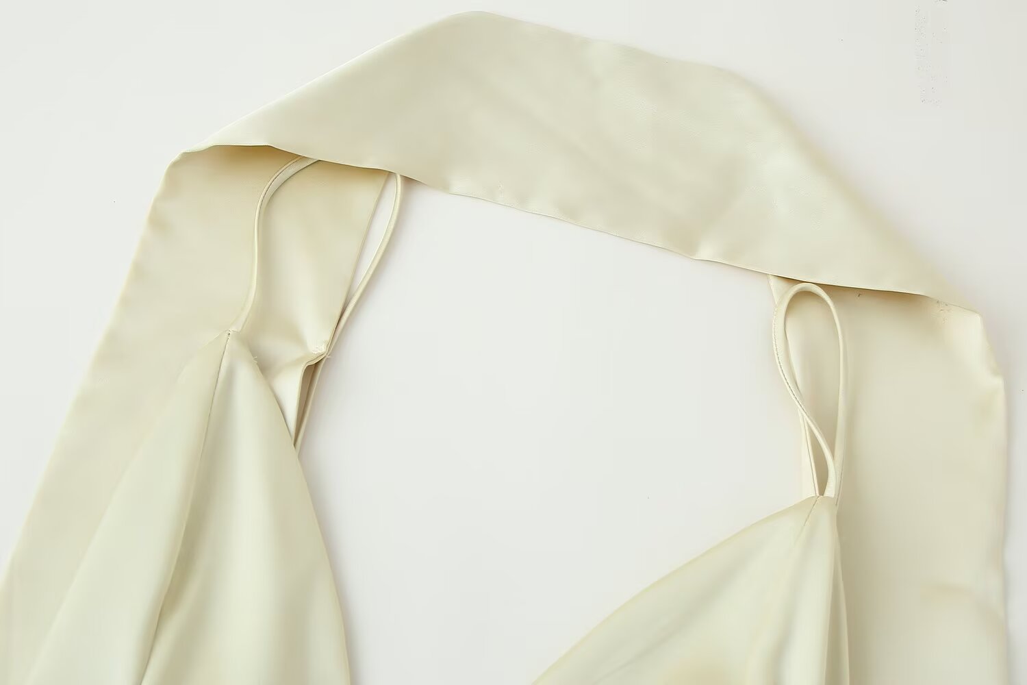 Women Elegant Thin Scarf Silk Satin Texture Dress