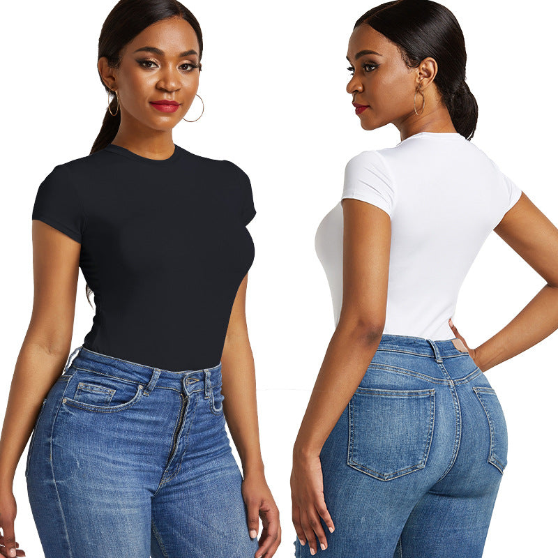 Women Clothing Sexy Solid Color Bottoming Shirt