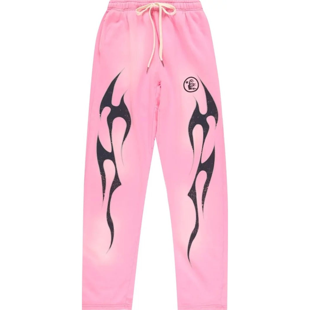 Hellstar Flame Sweatpants 'Pink/Black'