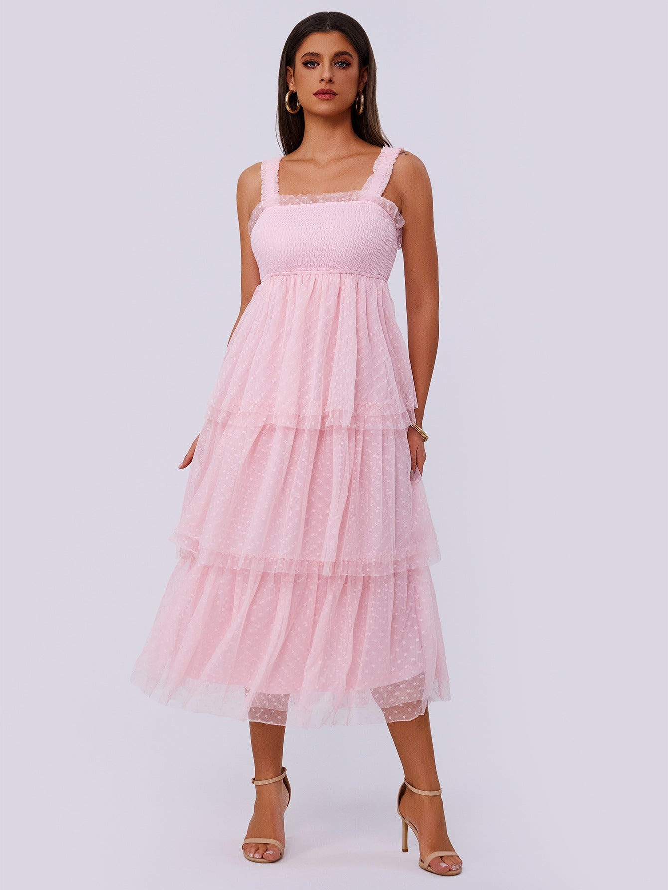 Mesh Sand Pregnant Women Dress