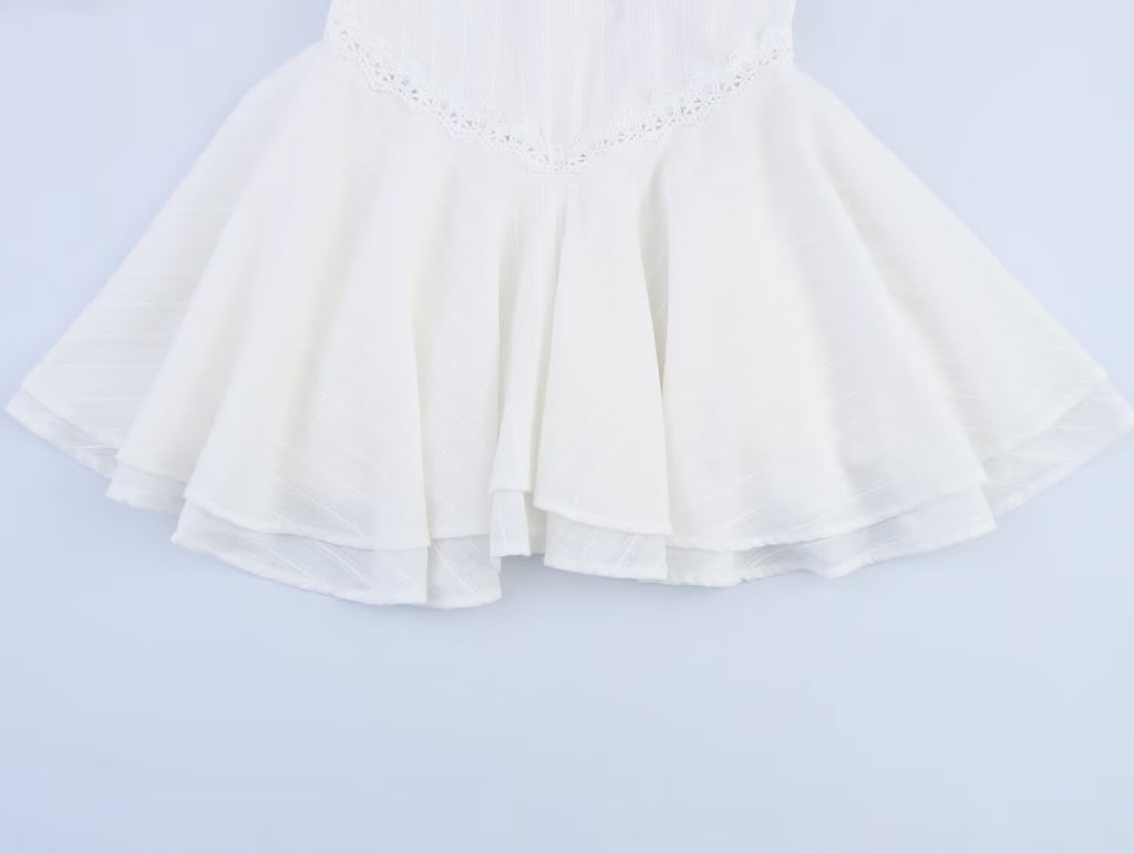 Summer Sexy Net Red Wind Hanging Collar Short Dress