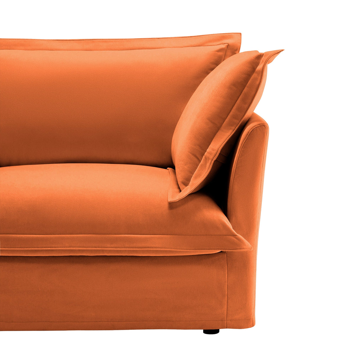 Set of 2 Slipcovered Armchairs,Deep Seat Accent Chair Set for Living Room, Reading Room, Bedroom and Working Spaces,Armchair Sets with Large Soft Pillows,Chenille Fabric,Orange