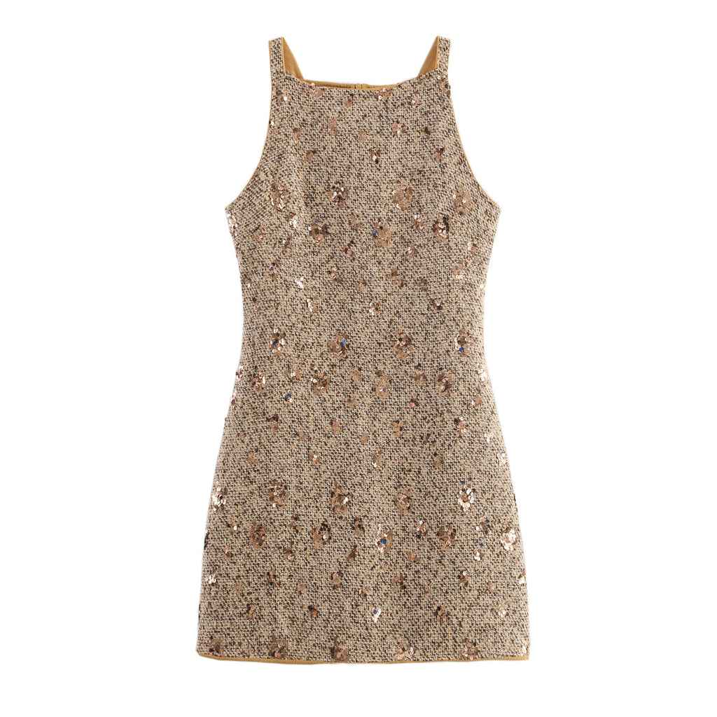 Women Clothing Beads Decoration Classic Dress