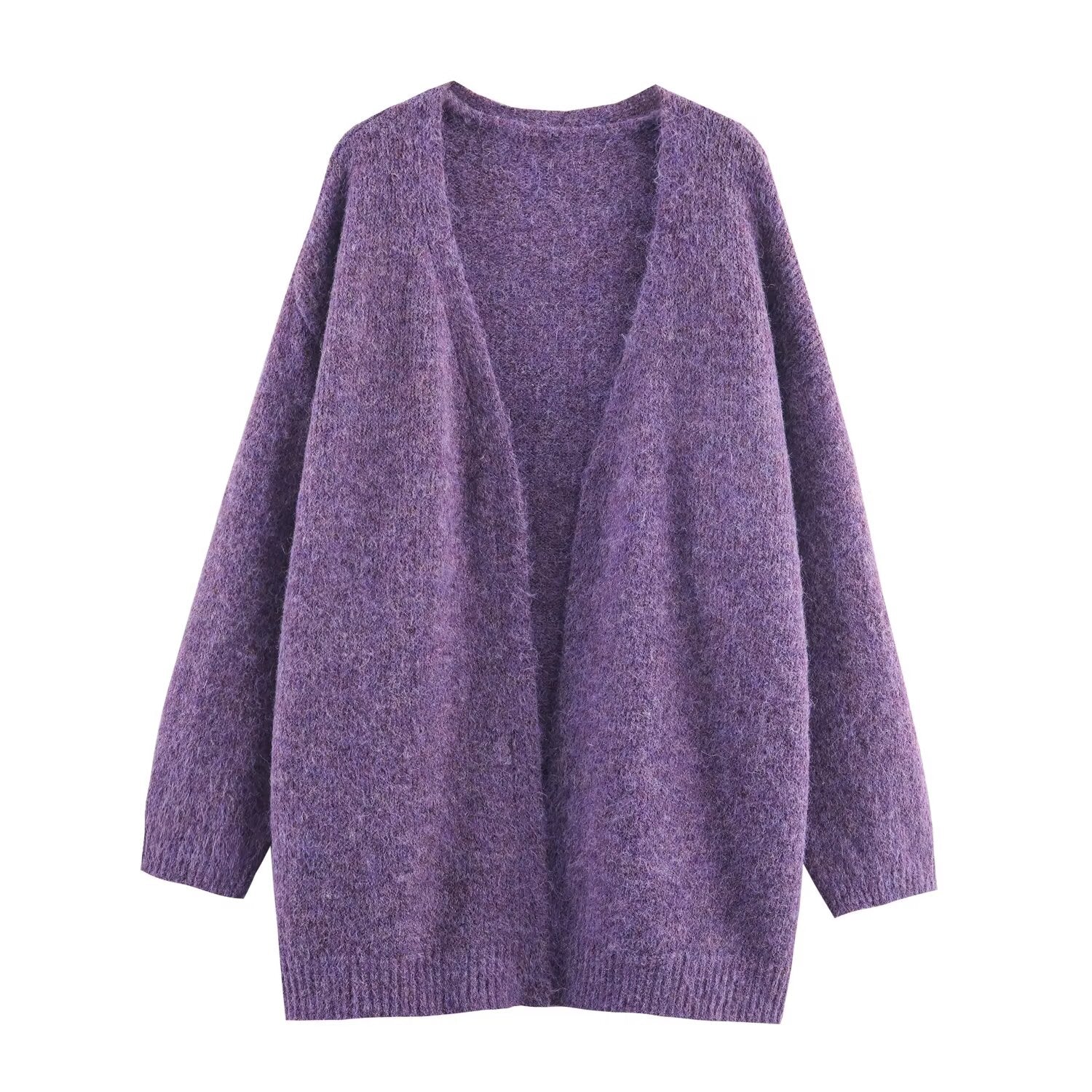 Women Lace Collared Blouse Shoulder Strap Two Piece Knitted Cardigan Set