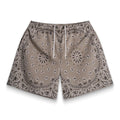 Bravest Studios Screenprinted Paisley Two-Tone Khaki Shorts