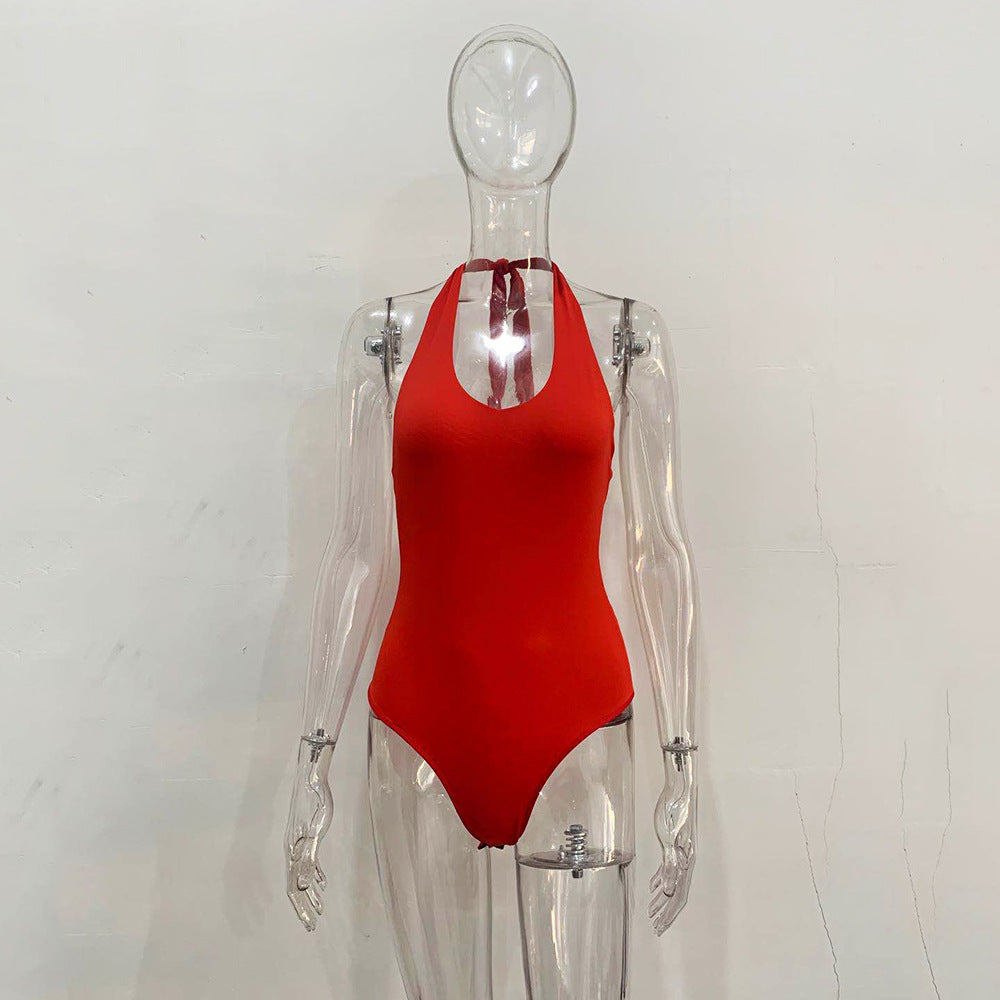 Summer Halter Backless Bikini Swimsuit Bodysuit Women New