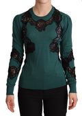 Dolce & Gabbana Green Wool Crewneck Sweater