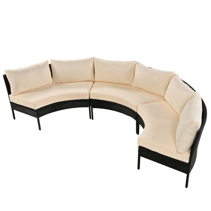 LuneluX_Home – Outdoor Lounge Set - 3 pcs. (Rattan-Waterproof)
