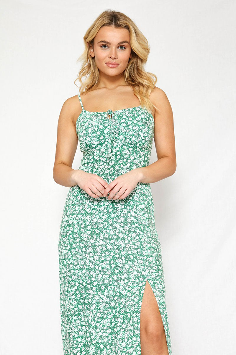 Front Side Slit Maxi Dress