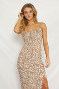 Front Side Slit Maxi Dress