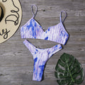 Swimwear Dyed Halo Split Swimsuit Bikini