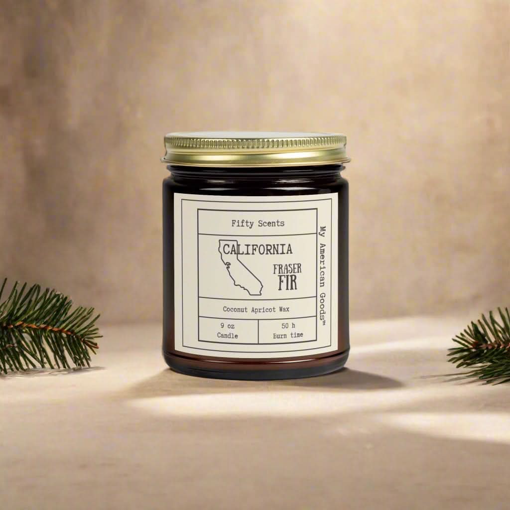 California Frasier Fir Scented Candle - Coconut Apricot Wax