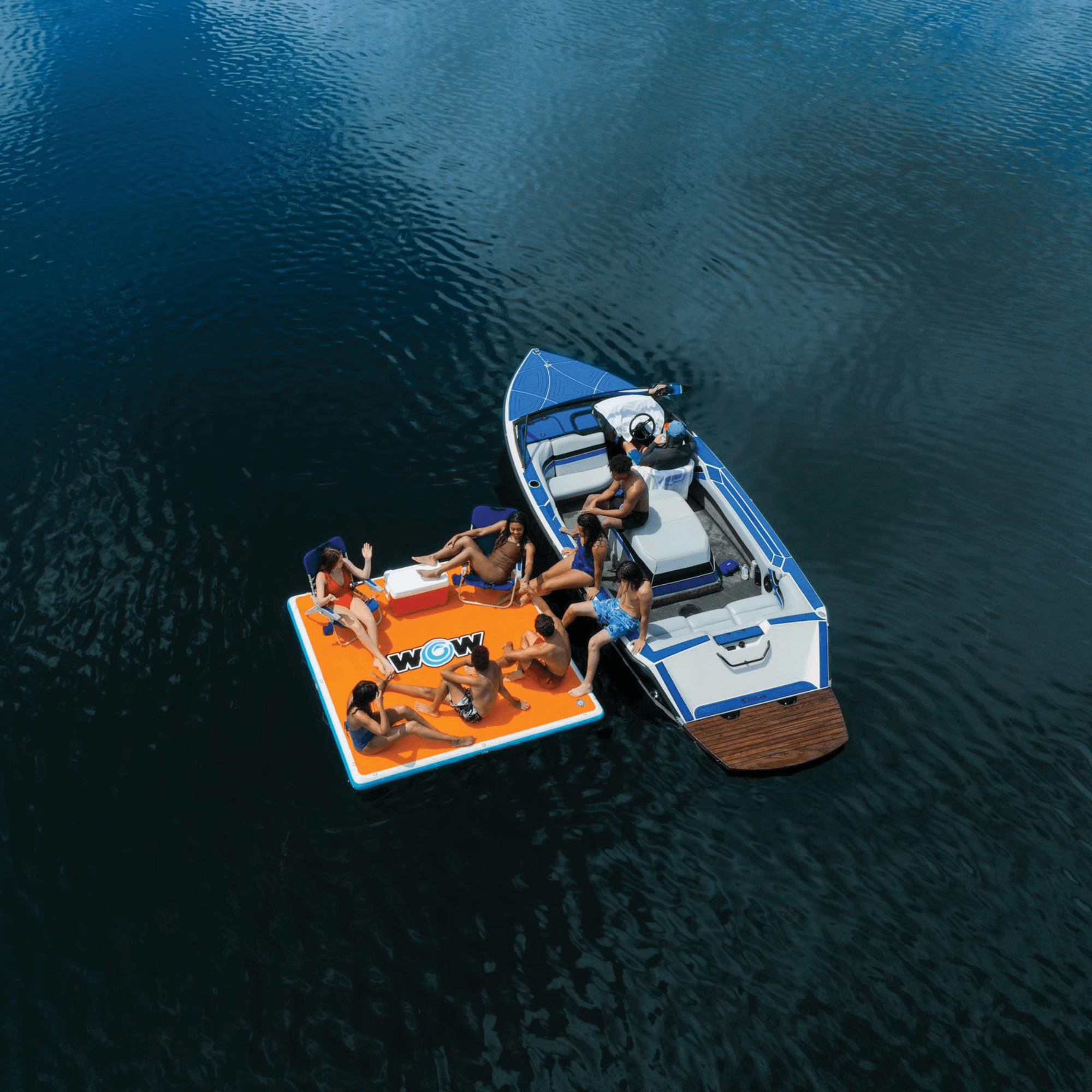 WOW Watersports Drop Stitch Vacation Station Dock w Deckpad