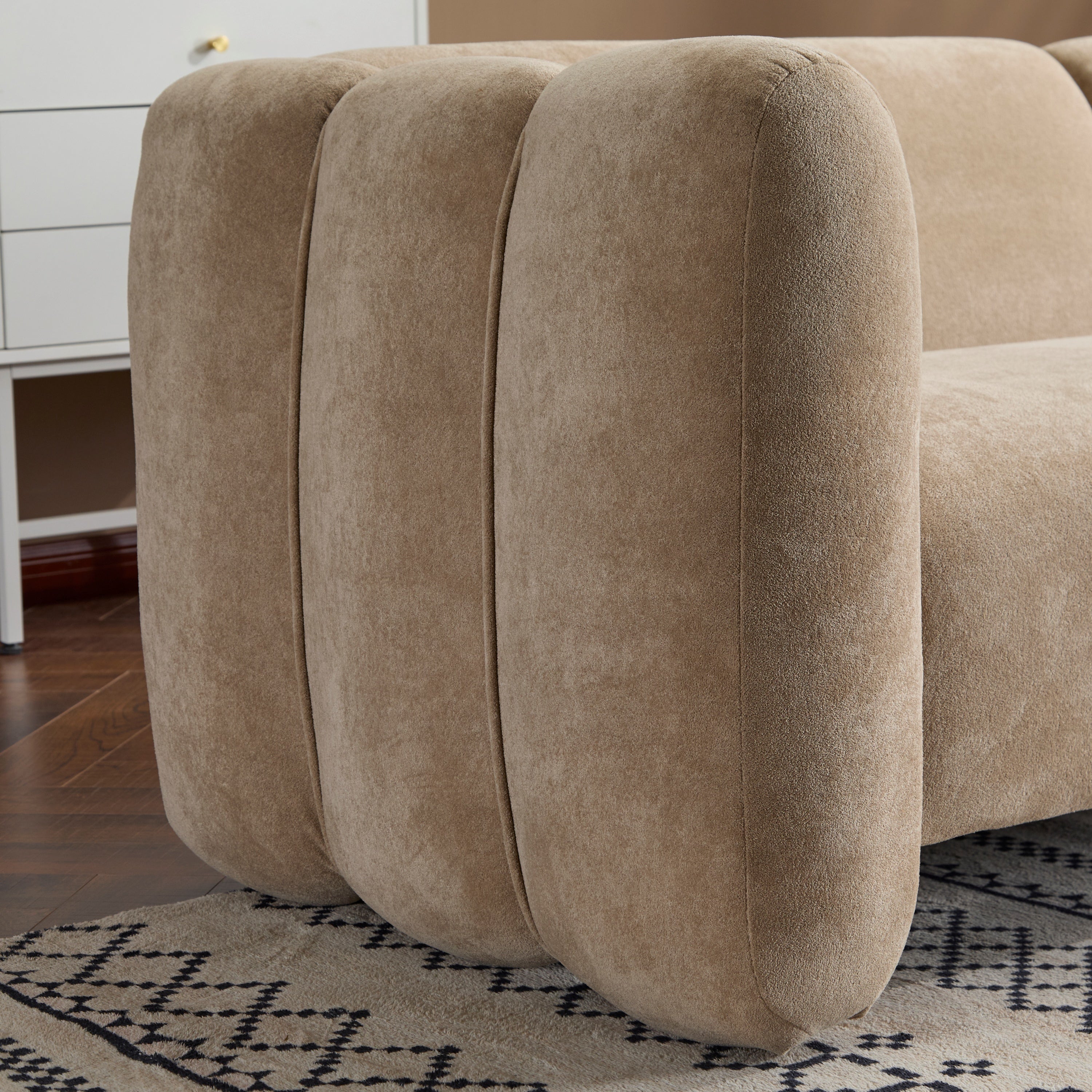 Tonson 83' 3-Seater Sofa,Wave Design, Living Rooms,Bedrooms,Apartment Office,Nomad