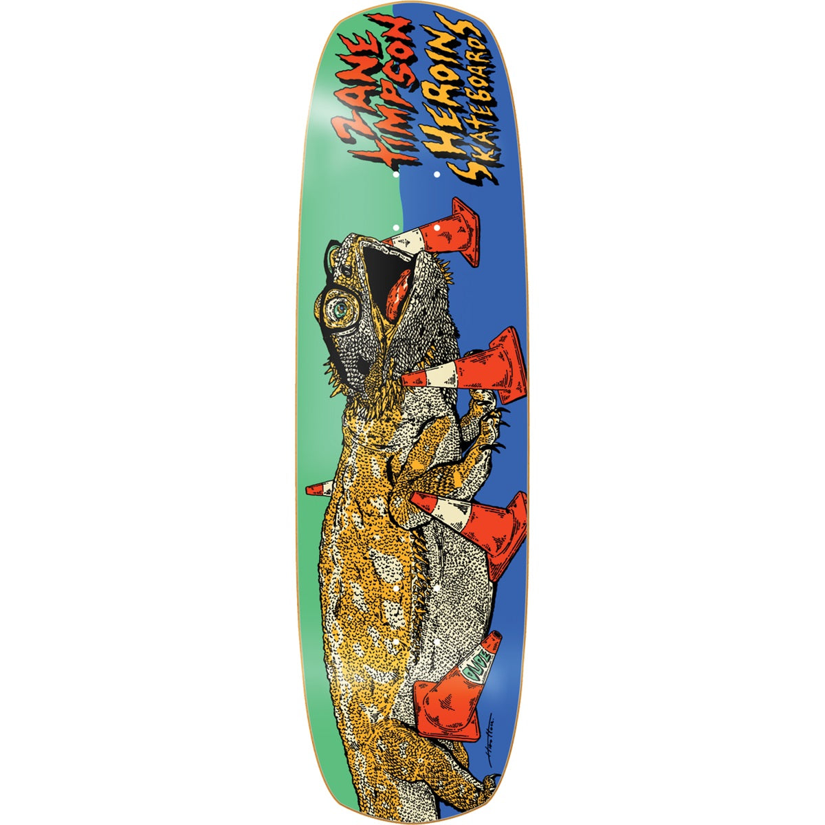 Heroin Zane Timpson Dude Symmetrical Double Shovel Deck - 9″