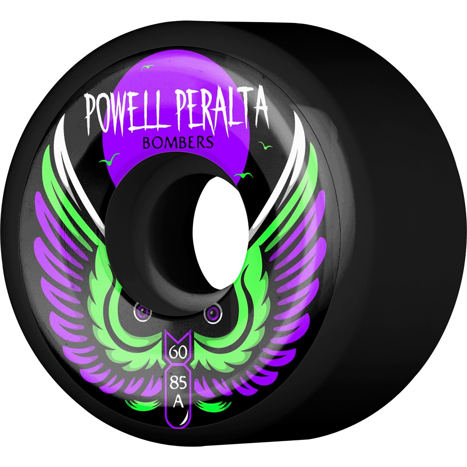 Powell Peralta Wheels Bomber III Natural 60mm 85a - Black (Set of 4)