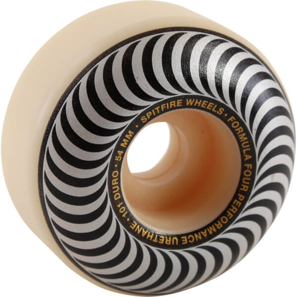 Spitfire Wheels F4 Classic Swirl 54mm 101a - White/Silver (Set of 4)