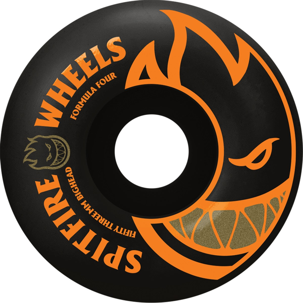 Spitfire Wheels F4 Classic Bighead 53mm 99a - Black/Orange (Set of 4)