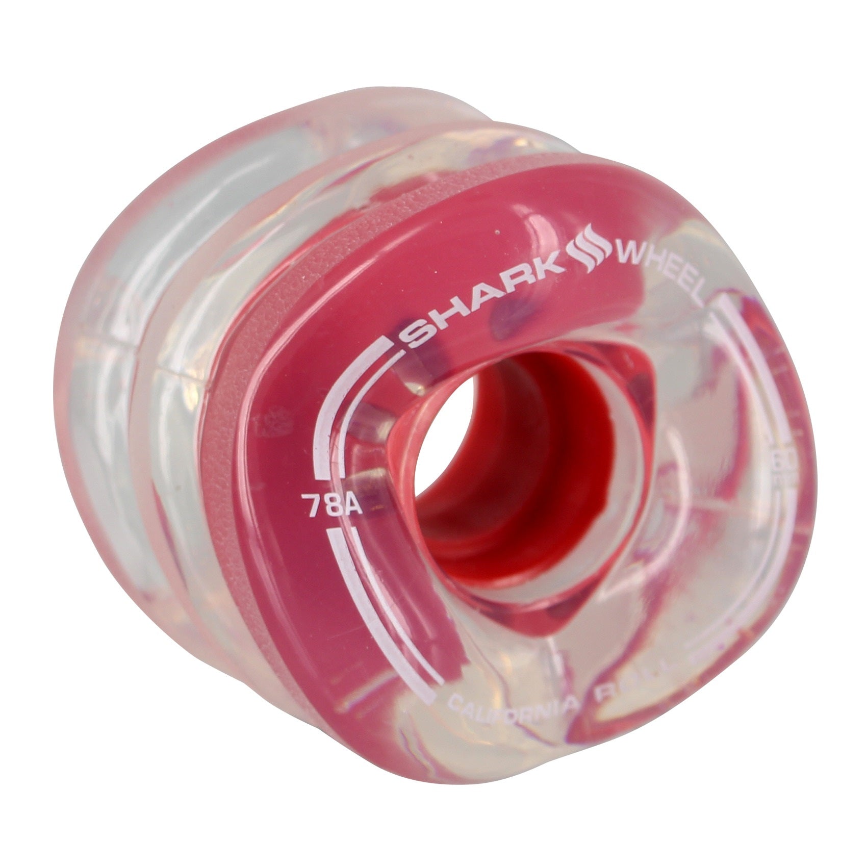 Shark Wheels California Roll 60mm 78a - Clear/Red Hub (Set of 4)