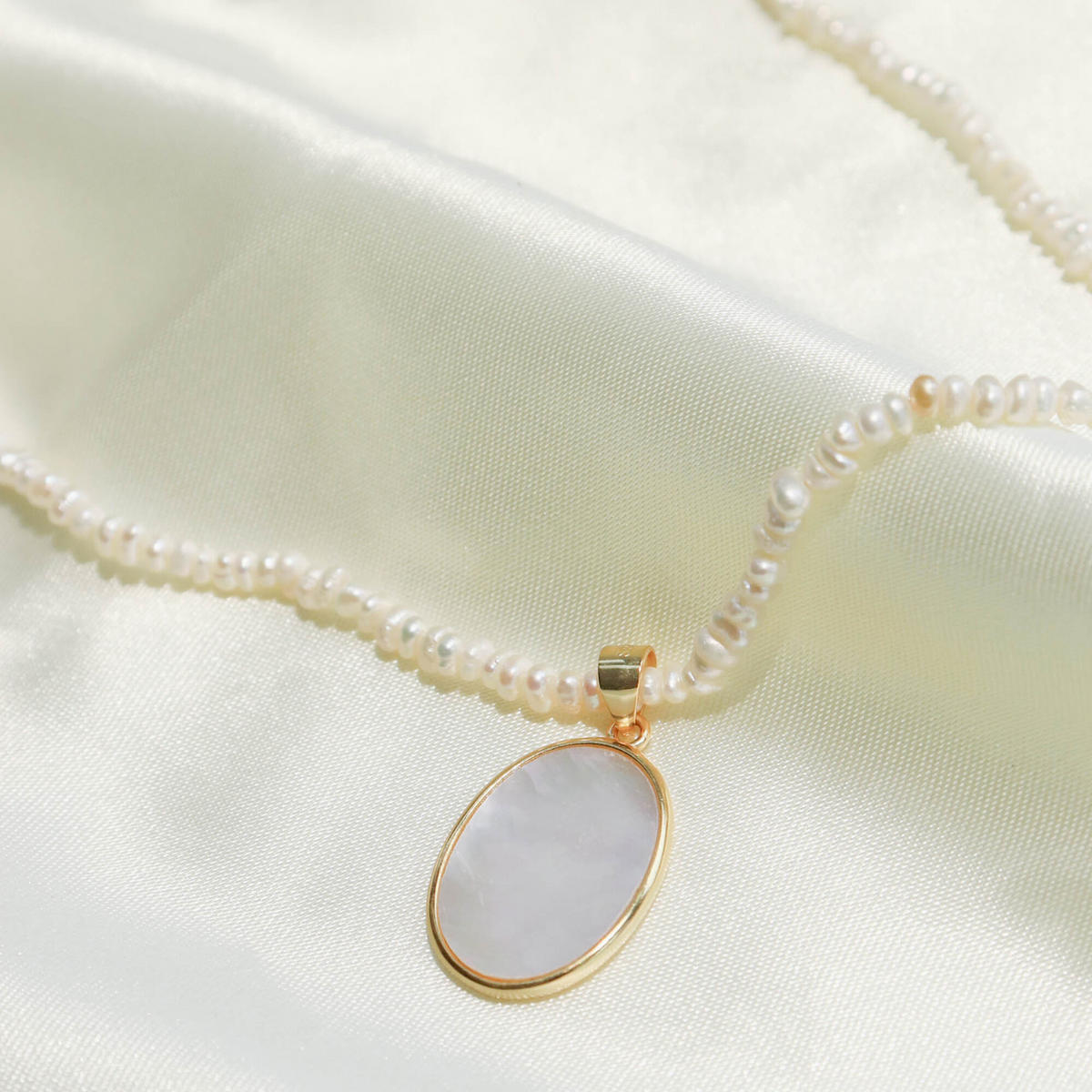 Pearl Pendant Necklace, 18k Gold-Plated Vermeil, 45cm