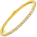 Gold-Plated Sterling Silver Tennis Bracelet, 2.5mm Moissanite – Célestin Lévêque