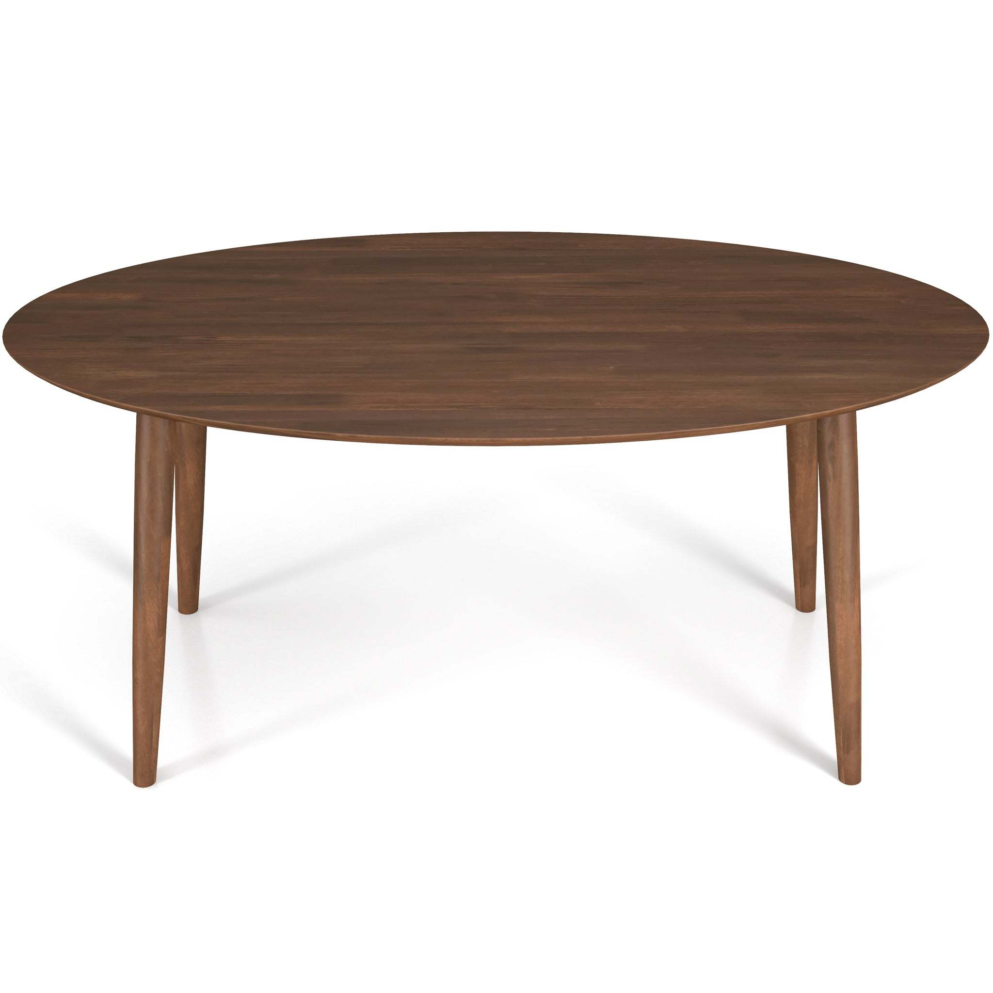 Ada Mid Century Modern Solid Wood Walnut Oval Dining Table for Dining Room or Kitchen 29.5'H x 35.4'D x 66.9'W Kitchen Dining Room Dinner Pedestal Table,Space Saving Wood Kitchen & Dining Room