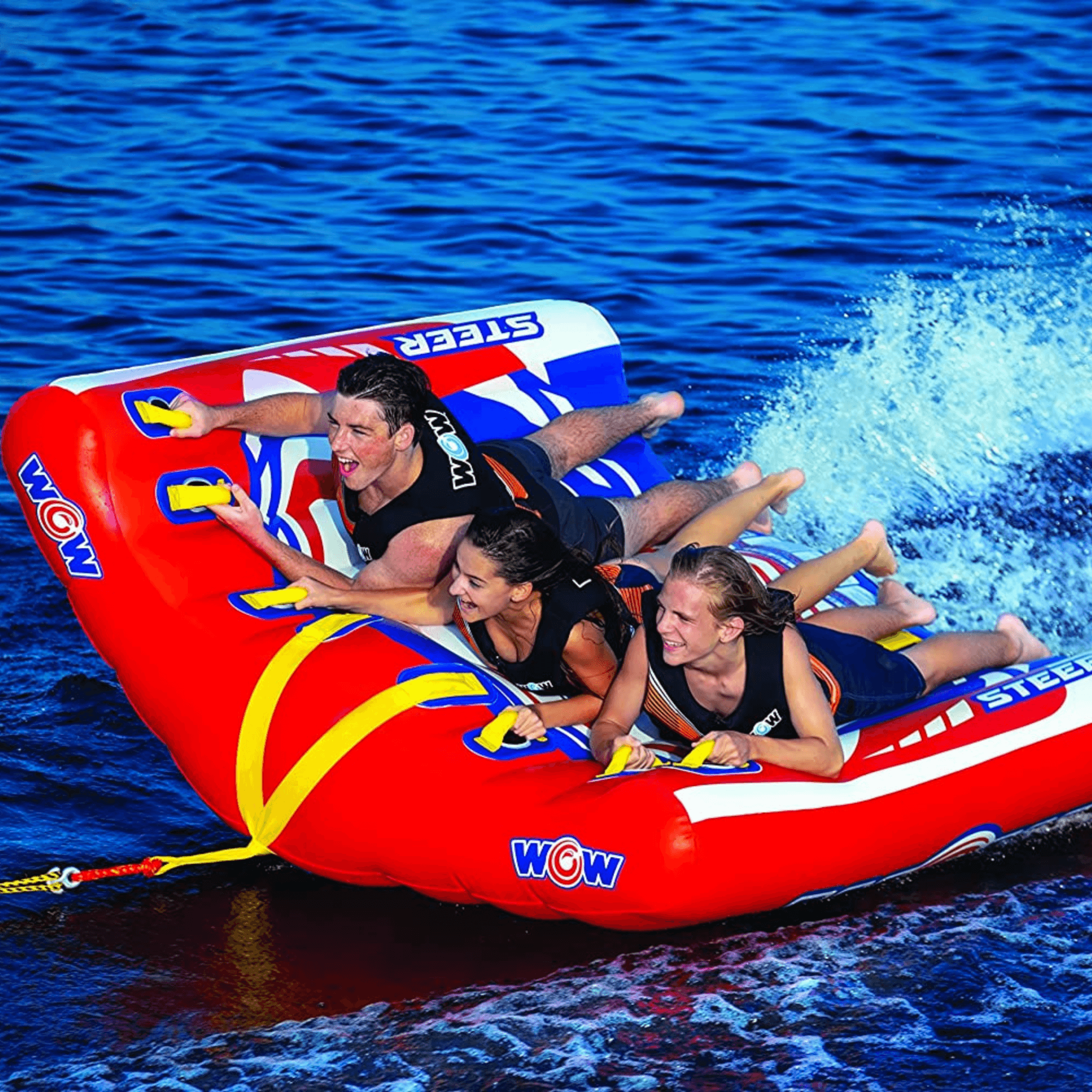 WOW Watersports Power Steer 3 Person 3P Steerable Deck Tube