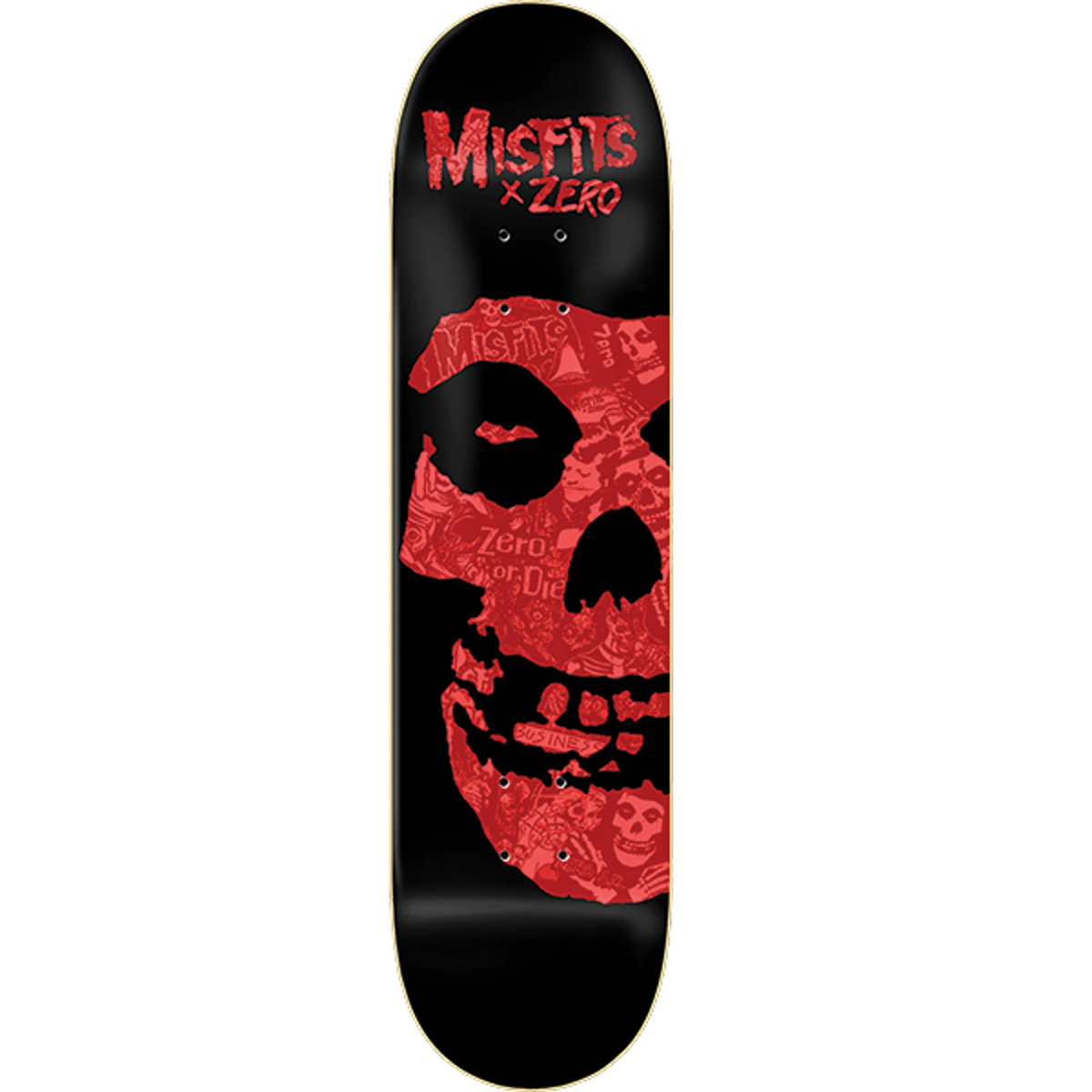 Zero Misfits Collage Skateboard Deck - 8.5″ Black/Red