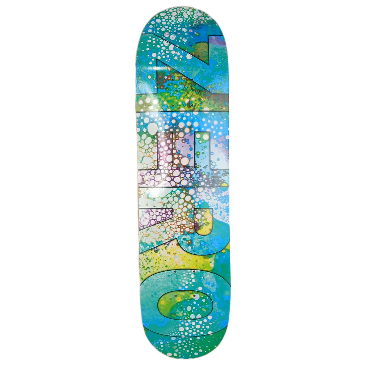 Zero Fizz Bubbles Green Blue Multi Size 8.100" Vintage NOS Deck