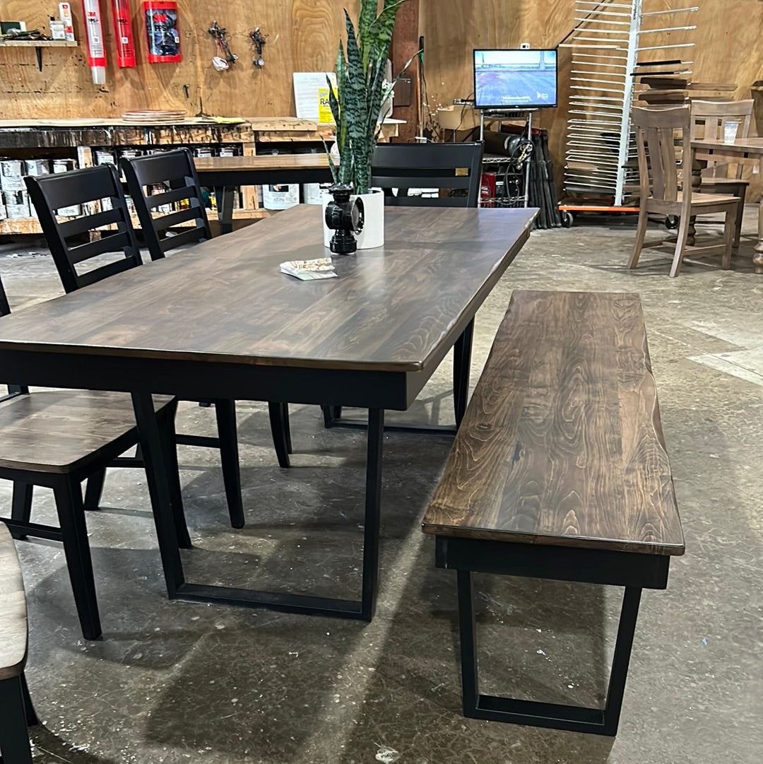Metal U Leg style dining table