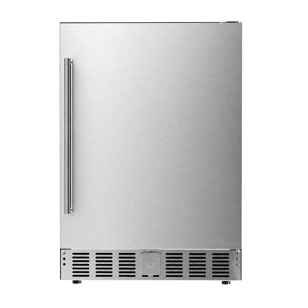 Kismile 24 Inch Built-In Double Drawer Refrigerator, 5.0 Cu.Ft Under Counter Beverage Fridge for Wine & Beer, Stainless Steel
