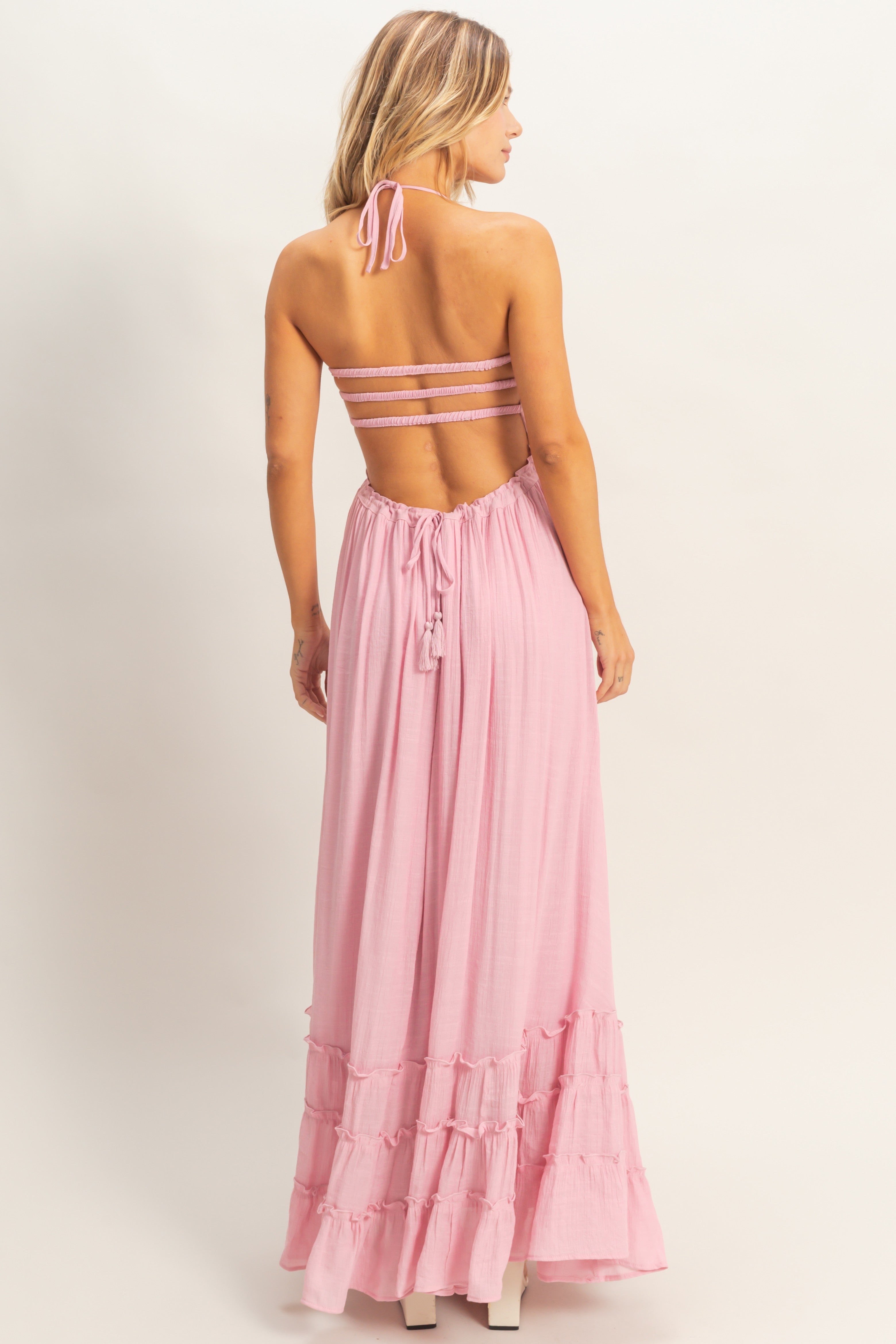 HYFVE Smocked Halter Maxi Dress