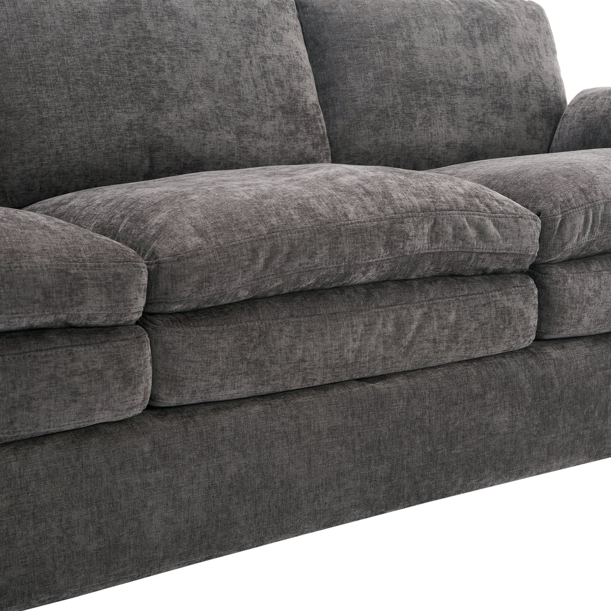 68.1' Cozy Upholstered Loveseat Sofa Oversized Comfy Comfy Cloud Sofa Double Cushion Loveseat Sofa Plush Cushion Sofa Couch for Living Room, Grey